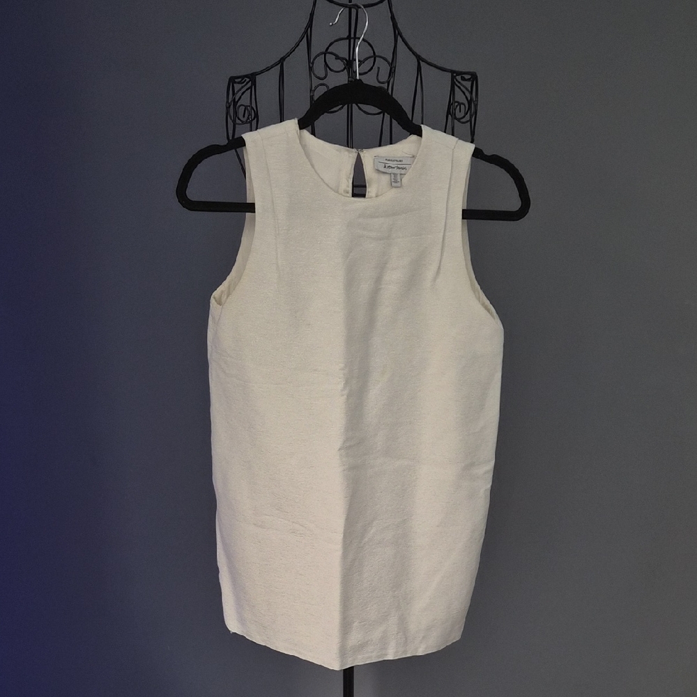 Elegant White Sleeveless Mini Dress